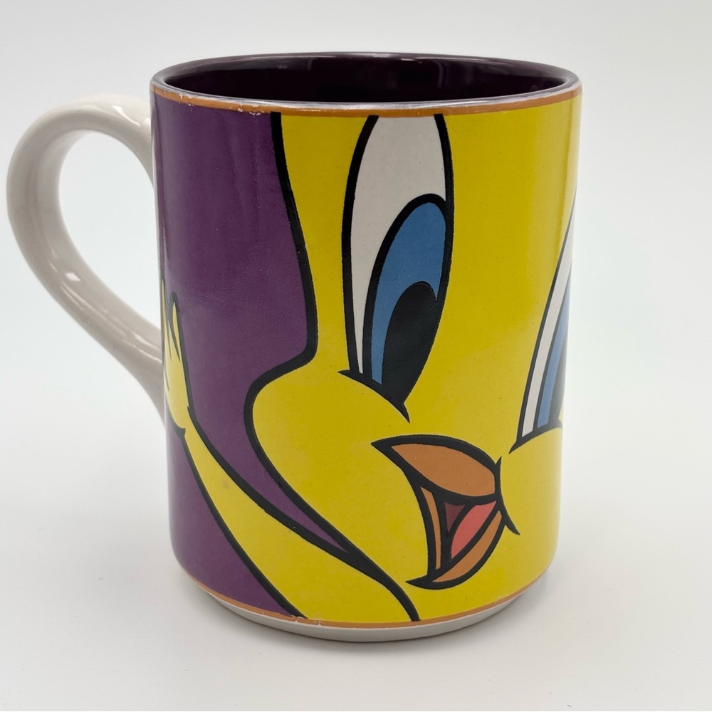 Gibson Looney Tunes Vintage Tweety Yellow and Purple Mug